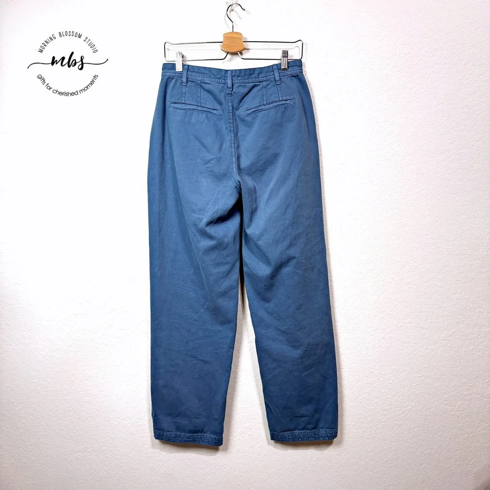 Free People Boyfriend Chino Tapered Leg Pants Blue‎ Women 2